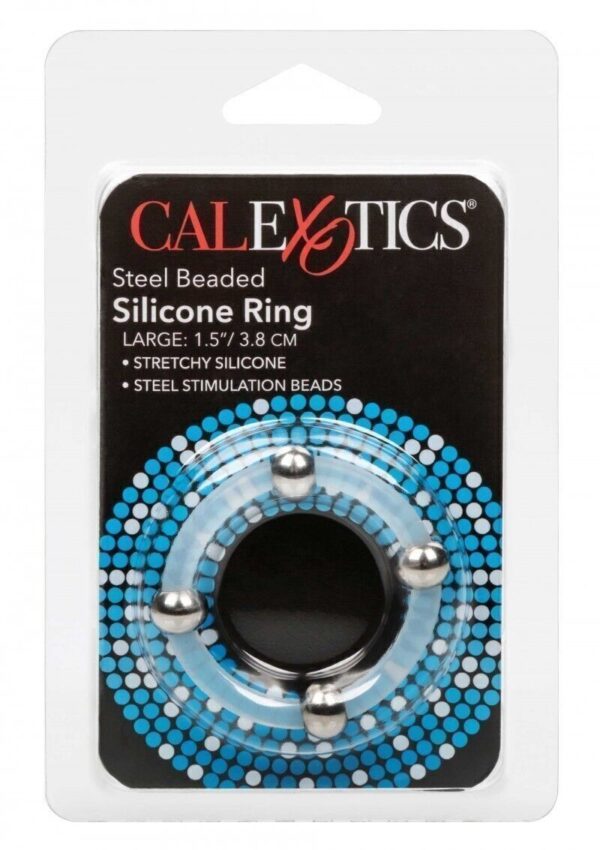 Anello Fallico in Silicone con Perline in Acciaio Large - immagine 3