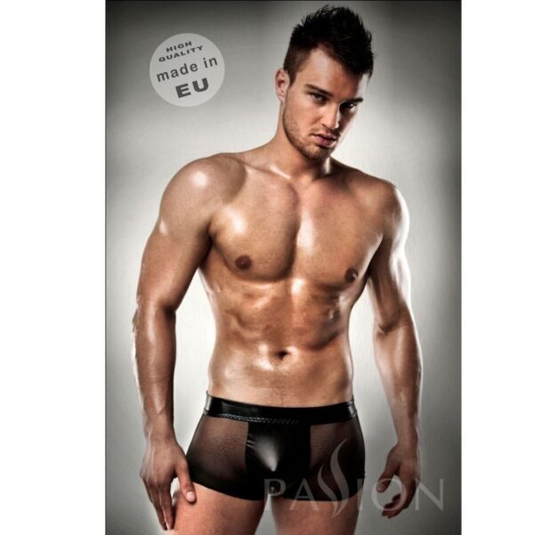 Boxer In pelle Con Trasparenze Nero - immagine 3