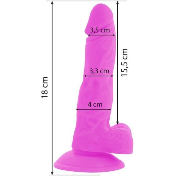 Dildo Flessibile Con Vibrazione 18 CM - VIOLA - immagine 4