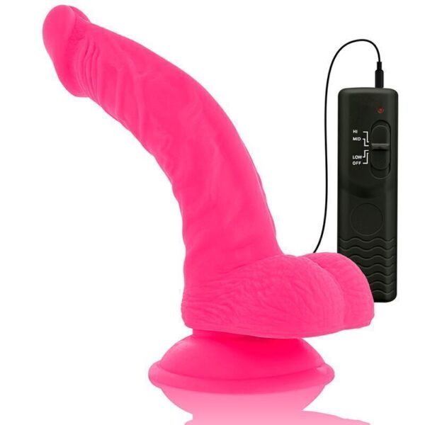 Dildo Flessibile Con Vibrazione 21,5 CM - Rosa - immagine 5