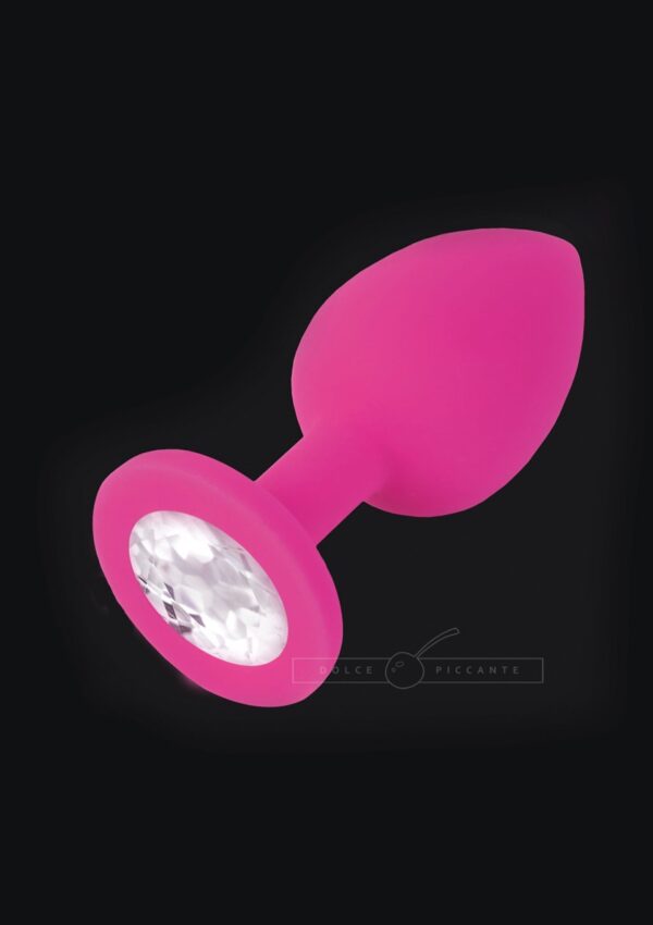 Plug Anale Small in Silicone con Cristallo - immagine 3