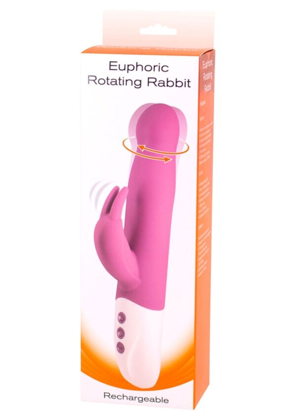 Vibratore Rabbit in Silicone Rotante Euforico - immagine 3