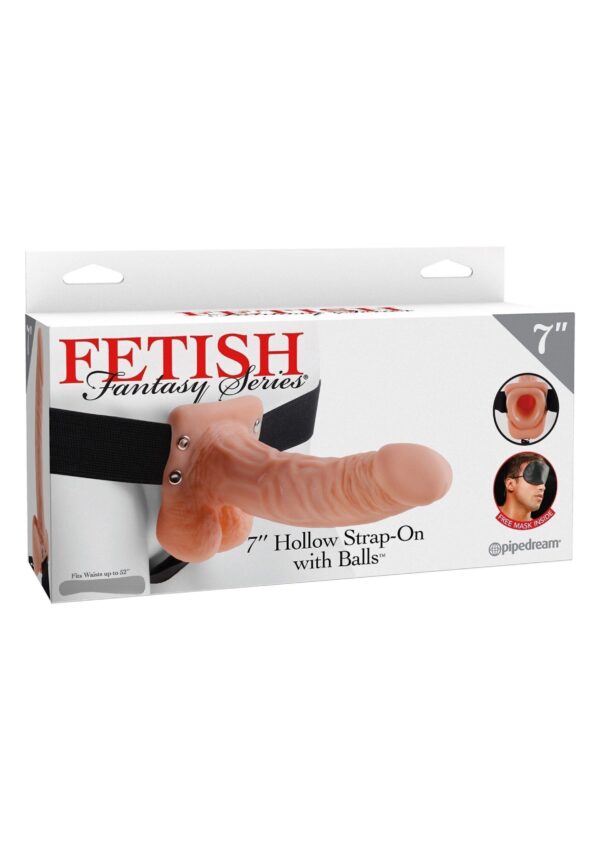 7 inch Hollow Strap-On con testicoli - immagine 3